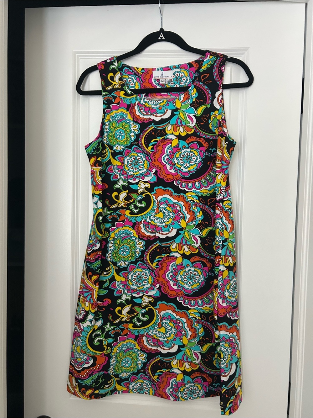 Jude Connally Black Multicolor Floral Shift Dress